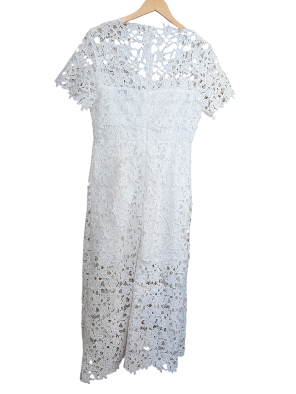 Endless Rose Allover Lace Midi Dress In White...Size Medium - Picture 5 of 8